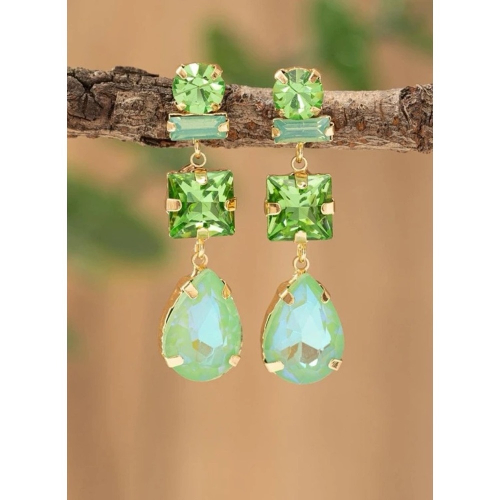 Rhinestone drop boutique earrings